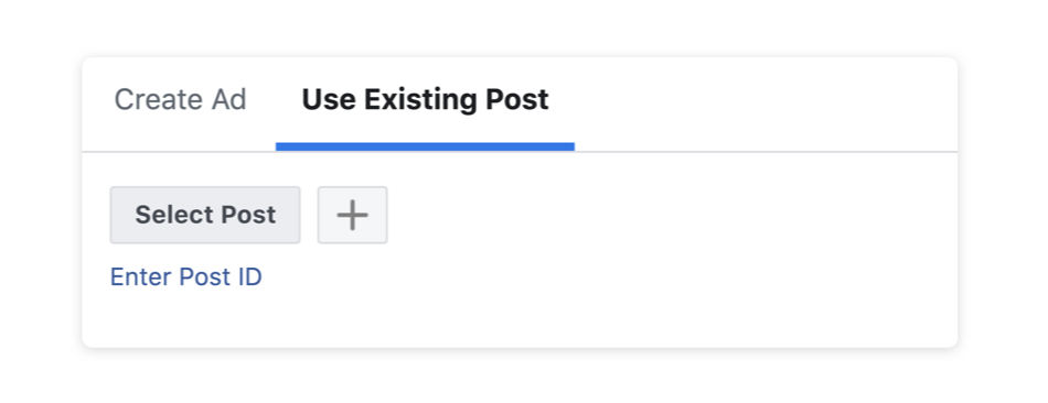 Tap on 'Use Existing Post' and 'Select Post'