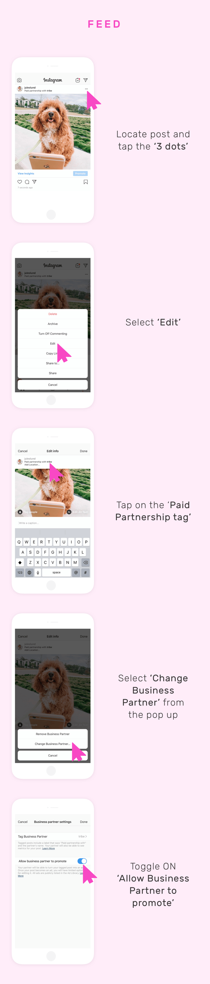 allowing a brand to promote your feed post