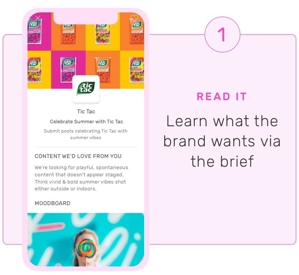 learn what the brand wants via the brief