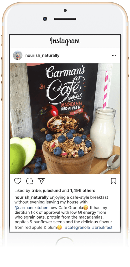 Bec-Gawthorne's-first-ever-tribe-influencer-post-with-carmens-muesli