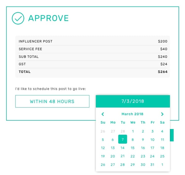 TRIBE-approve-post-screenshot-choose-date-for-scheduling-influencer-campaigns TRIBE-approve-post-screenshot-choose-date-for-scheduling-influencer-campaigns