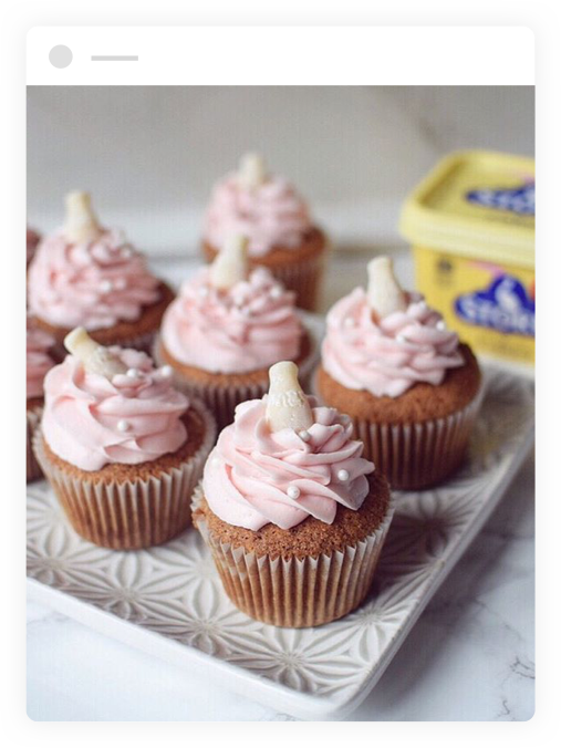 cupcakes made with stork butter