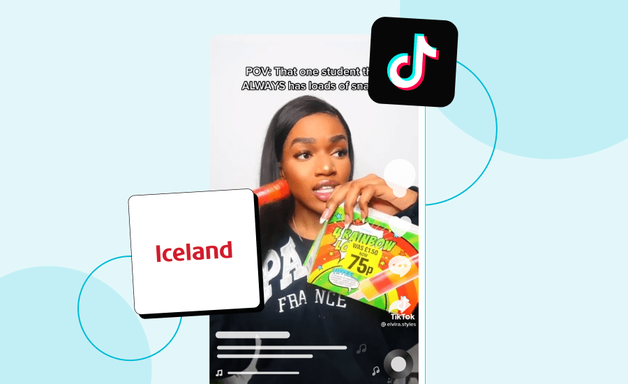 Screenshot of a TikTok where a women holds a pack of frozen pops