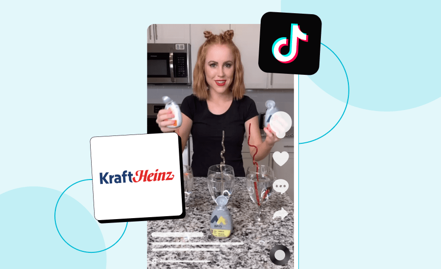 Screenshot of a TikTok featuring a creator in a kitchen smiling at the camera