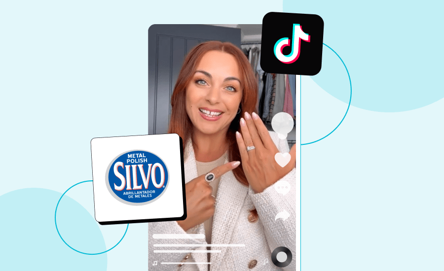 woman points to ring finger in tiktok video