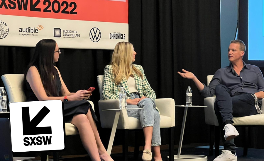 Kerry Flynn, Kaya Yurieff and Jules Lund on stage at SXSW 2022