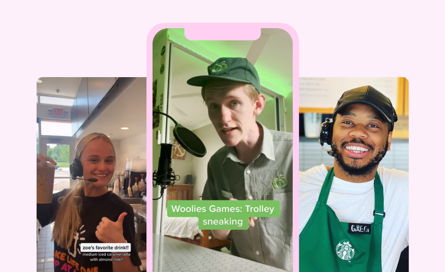 creators from woolworths dunkin donuts and starbucks make content